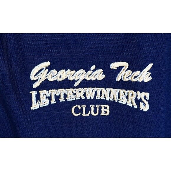 NWT Georgia Tech Yellow Jackets GT Letterwinners Club Polo Shirt XL Blue Gold - Picture 3 of 6